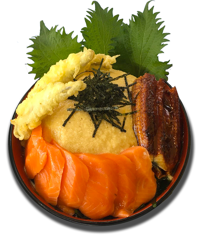 ダムうなとろサーモンスペシャル丼